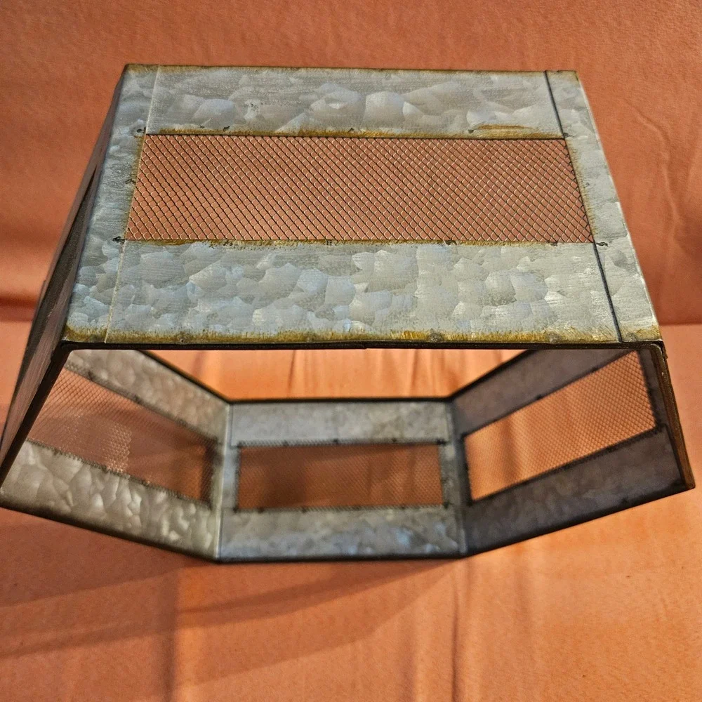 Hexagon Metal Wire Basket Industrial‎ Wall Hanging Decor Storage